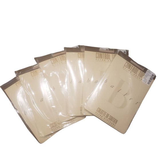 Ballet Other - Vintage Intimate Wear Ballet Control Top Pantyhose, Cream, Size Long/Grande Lot